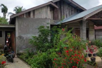 Rumah Saidun Nisah di Kecamatan Tanjung Pura, Langkat yang dibobol maling.