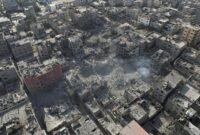 Kerusakan akibat perang Israel - Palestina. (CNN Indonesia)