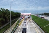 Gerbang Tol Kuala Bingai di Ruas Tol Binjai - Langsa.