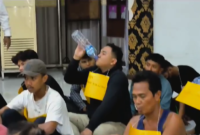 Kabid SD Dinas Pendidikan Langkat Muhammad Ridwan menjalani pemeriksaan di Mapolres Binjai, Rabu (3:4:2024) siang.