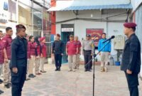 Karutan Tanjung Pura Jimri Anton Nababan pimpin Apel Siaga razia gabungan bersama BNN dan Polse Tanjung Pura, Jum'at (5/4/2024) pagi.