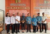 Tim Direktorat Pembinaan Narapidana dan Anak Binaan Kementerian Hukum dan HAM lakukan kunjungan kerja ke Rutan Kelas IIB Tanjung Pura, Rabu (5/6/2024).