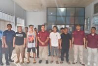 Delapan Napi Rutan Kelas IIB Tanjung Pura yang dipindahkan ke Lapas Kelas IIA Binjai, Kamis (4/7/2024) sore.