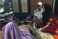 Edi Syahputra, pedagang bakso yang tubuhnya melepuh tersiram air mendidih pada Kamis (6/6/2024) lalu.