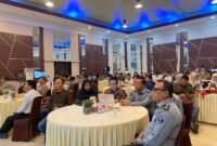 Karutan Kelas IIB Tanjung Pura Jimri Nababan dalam kegiatan penghargaan Satker Pengelolaan Kinerja APBN.