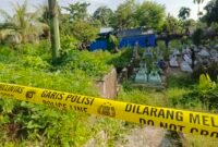 Lokasi makam selebgram ENS di Kelurahan Alur Dua Baru, Kecamatan Sei Lepan, Langkat, yang tewas di Depok beberapa waktu lalu.