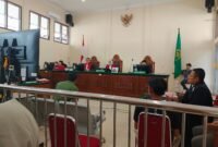 Saksi ahli dari KPH 1 Stabat Tanta Peranginangin memberikan keterangan di persidangan yang digelar di PN Stabat.
