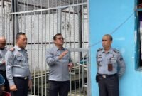 Kadivpas Kanwil Kemenkumham Sumatera Utara Rudy F Sianturi berkunjung ke Rutan Tanjung Pura.