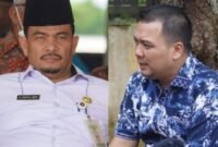 Kepala Dinas Pendidikan Langkat Saiful Abdi dan Kepaka BKD Langkat Eka Syahputra Depari tersangka dugaan kasus korupsi seleksi PPPK Guru tahun 2023.