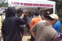 Warga Dusun III, Desa Bukit Mengkirai, Kecamatan Gebang, Langkat mempersoalkan ganti rugi lahan proyek Tol Binjai-Langsa.