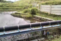 Klim pipa PDAM Tirtawampu di Desa Kwala Pesilam, Kecamatan Padang Tualang, Langkat yang dicuri.