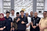 Wakil Ketua DPRD Sumut Ricky Antohny usai menggelar rapat pengurus DPD Partai NasDem Langkat.