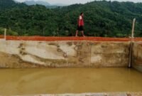 Dua kolam renang yang disebut-sebut milik Bupati Langkat H Syah Afandin saat proses pembangunan.