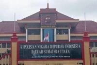 Mapolda Sumatera Utara di Jl SM Raja, Medan.