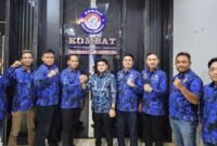 Ketua DPW KOMBAT Sumut Ricky Anthony usai memberi mandat kepada Irhamsyah Putra Pohan untuk memimpin DPD KOMBAT Binjai