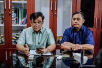 Asisten Pemerintahan dan Kesejahteraan Rakyat Setdako Medan, M Sofyan, didampingi Kepala Dinas Komunikasi dan Informatika Kota Medan Arrahmaan Pane.