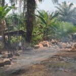 Lokasi dapur penyulingan kondensat ilegal milik AA di Desa Paya Bengkuang, Kecamatan Gebang, Langkat