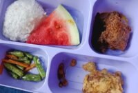 Menu MBG dari SPPG Terluk Meku, Kecamatan Babalan, Langkat yang diduga menyebabkan anak mual dan sakit perut.