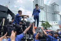 KOMBAT Sumut menggelar aksi protes terhadap pemberitaan Majalah Tempo. (sumber:mistar.id)