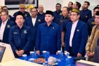 Pimpinan DPRD Sumut Ricky Anthony menghadiri halalbihalal di DPW NasDem Sumut1.