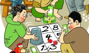 Ilustrasi judi dadu putas