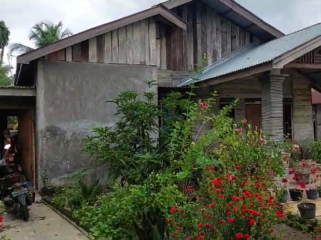 Rumah Saidun Nisah di Kecamatan Tanjung Pura, Langkat yang dibobol maling.