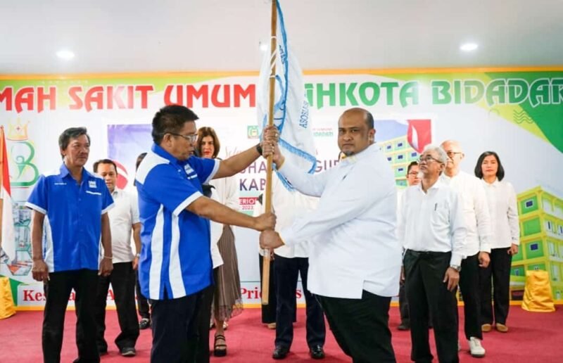 Pelantikan H Nurdiansyah SE sebagai Ketua DPK APINDO Langkat di Aula RSU Mahkota Bidadari Gebang.