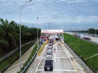 Gerbang Tol Kuala Bingai di Ruas Tol Binjai - Langsa.