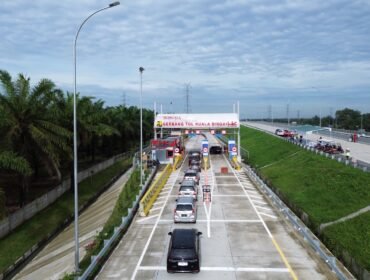 Gerbang Tol Kuala Bingai di Ruas Tol Binjai - Langsa.