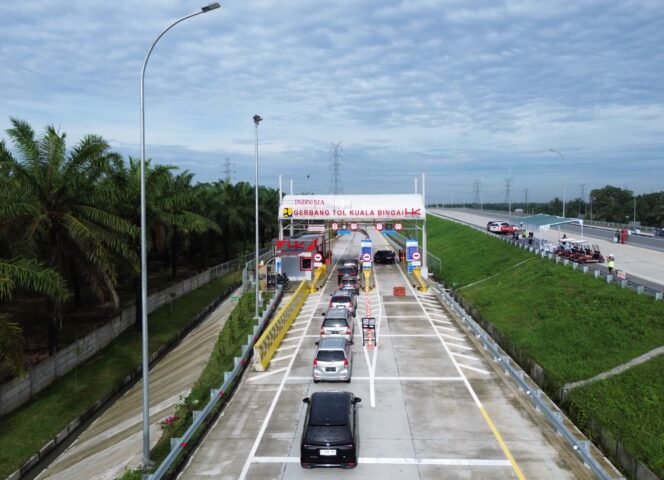
Gerbang Tol Kuala Bingai di Ruas Tol Binjai - Langsa.