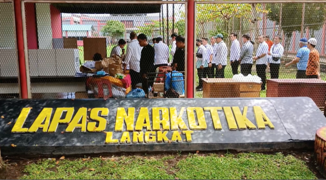 Pelaksanaan Pemilu 2024 di Lapas Narkotika Kelas IIA Langkat Kanwil Kemenkumham Sumut