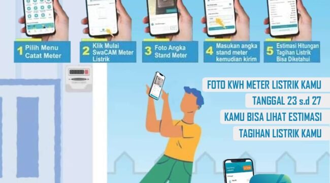 Cara penggunaan fitur Swacam pada aplikasi New PLN Mobile yang dapat mempermudah pelanggan mengetagui pemakai dan tagihan listrik.