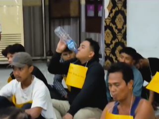 Kabid SD Dinas Pendidikan Langkat Muhammad Ridwan menjalani pemeriksaan di Mapolres Binjai, Rabu (3:4:2024) siang.