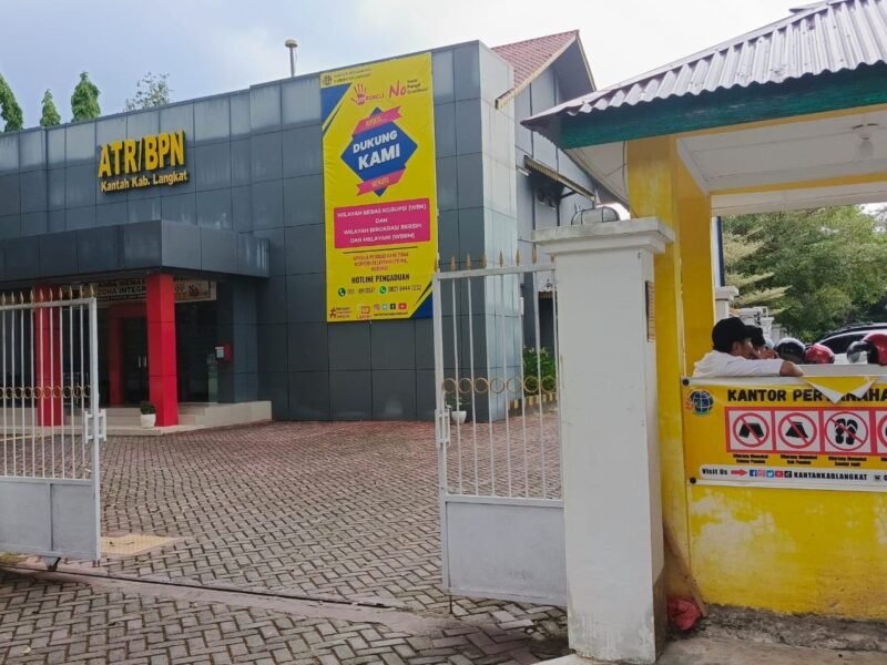 Knator BPN Langkat di Kelurahan Kwala Bingai, Kecamatan Stabat, Langkat.