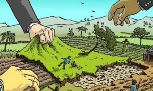 Ilustrasi penyerobotan tanah.