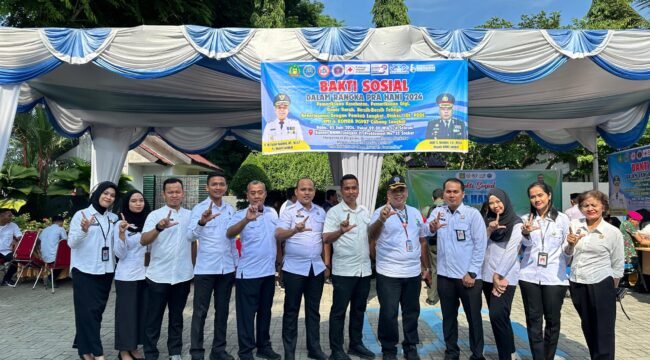Pegawai Rutan Kelas IIB Tanjung Pura menghadiri Bakti Sosial di BNN Kabupaten Langkat, Rabu (5/6/2024).