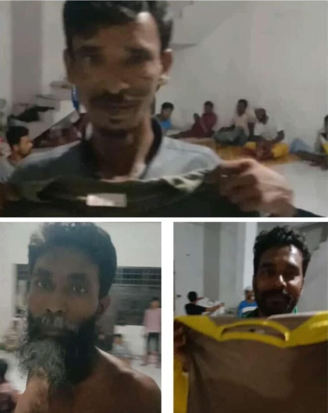 
Tiga warga Rohingya yang melarikan diri dari Gedung Nasional Tanjung Pura, Sabtu (1/6/2024) pagi.
