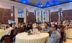 Karutan Kelas IIB Tanjung Pura Jimri Nababan dalam kegiatan penghargaan Satker Pengelolaan Kinerja APBN