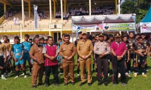 Sekdakab Langkat Amril usai membuka kegiatan Gala Siswa Indonesia 2024 di Lapangan Sepak Bola Amir Hamzah, Senin (22/7/2204) pagi.
