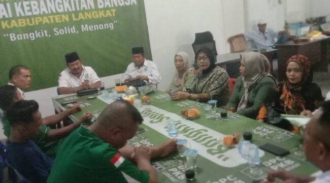 Dedi, Ketua DPC PKB Langkat saat memimpin Pleno Cabang yang digelar di Kantor DPC PKB Langkat.