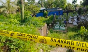 Lokasi makam selebgram ENS di Kelurahan Alur Dua Baru, Kecamatan Sei Lepan, Langkat, yang tewas di Depok beberapa waktu lalu