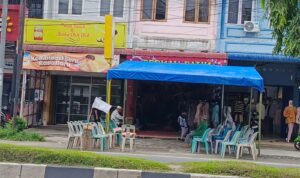 Berkah Butik di Jalan KH Zainul Arifin, Kecamatan Stabat, Kabupaten Langkat tempat Nov ditemukan gnatung diri