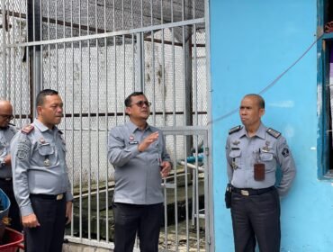 Kadivpas Kanwil Kemenkumham Sumatera Utara Rudy F Sianturi berkunjung ke Rutan Tanjung Pura.