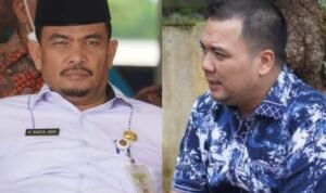 Kepala Dinas Pendidikan Langkat Saiful Abdi dan Kepaka BKD Langkat Eka Syahputra Depari tersangka dugaan  kasus korupsi seleksi PPPK Guru tahun 2023.