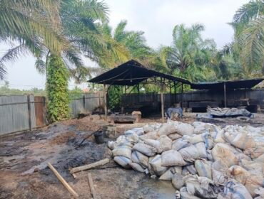 Pabrik pengolahan blended di Dusun Mandiri I, Desa Karang Rejo, Kecamatan Stabat, Langkat yang meresahkan warga.