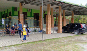 Masjid An Nur di lokasi pondok pesantren tempat korban dibakar santrinya.