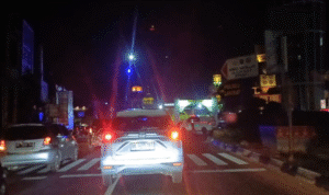 Traffic Light di Simpang Kantor Bupati Langkat yang padam