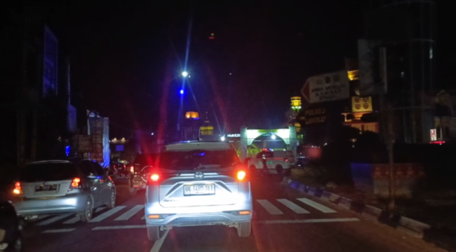 Traffic Light di Simpang Kantor Bupati Langkat yang padam.