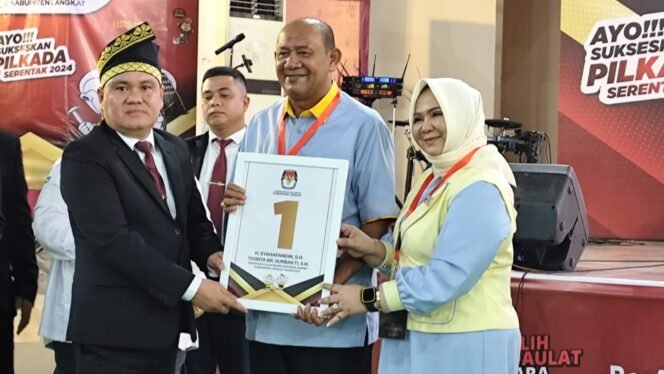 
Pasangan Calon Bupati (Cabup) Langkat Syah Afandin dan Tiorita atau SATRIA. 