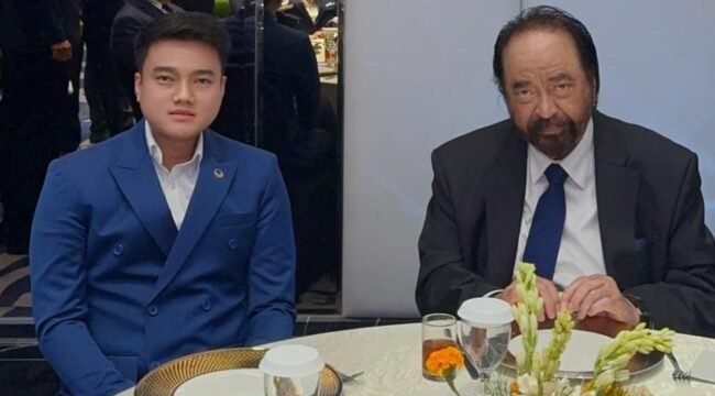 Ricky Anthony bersama Ketua Umum Partai NasDem Surya Paloh beberapa waktu lalu.
